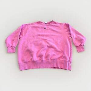 Nike Sportswear Phoenix Fleece Womens Pink Oversized Sweatshirt Plus 1X DV4976